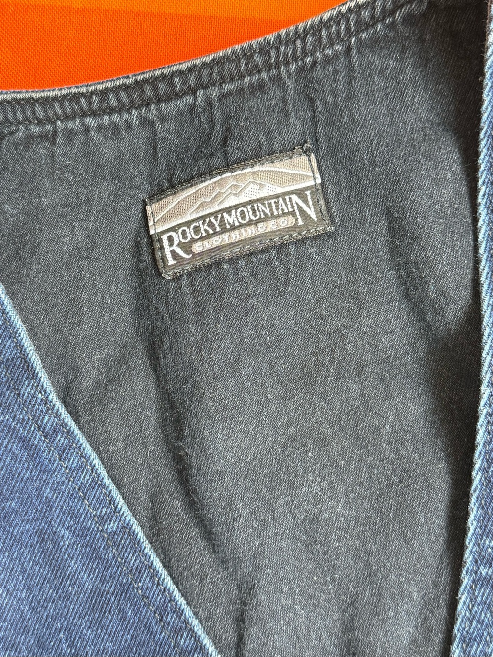 Vintage Rocky Mountain two tone denim vest - Picture 7 of 9